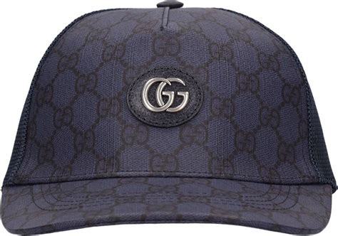 GG canvas cap in blue .